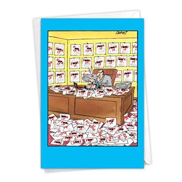 Imagem de Cartão de aniversário único P-NW-C-BD-Rude Nobleworks, Man With Stamp Card 4728, 1 Birthday Card & Envelope (SKU:4728)