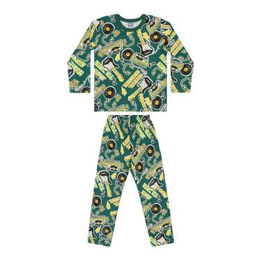 Imagem de Pijama Camiseta e Calça Menino Quimby Verde  menino