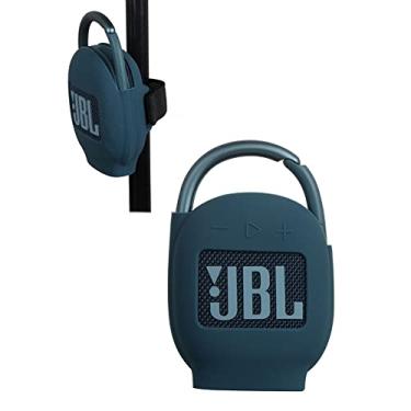 Imagem de Hermitshell Estojo de silicone de substituição para JBL Clip 4 - Mini alto-falante Bluetooth portátil (azul)