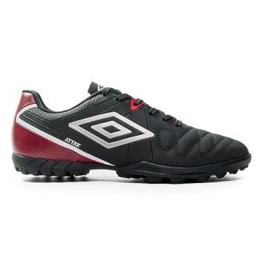 Imagem de Chuteira Society Umbro Attak Eternal,Preto/Prata/Vermelho,43
