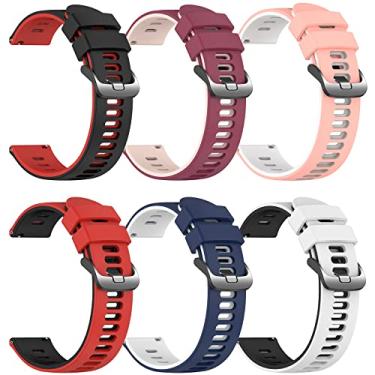 Imagem de Pulseira para Galaxy Watch 3 de 22 mm de 45 mm, pulseiras de silicone macio para Samsung Gear S3 Frontier & Classic/Garmin Forerunner 265/Vivoactive 4/Venu 3/2/Amazfit GTR 4/3 pro