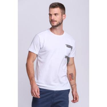 Imagem de Camiseta Masculina Malha Collection Estampa Bolso Polo Wear Branco-Masculino