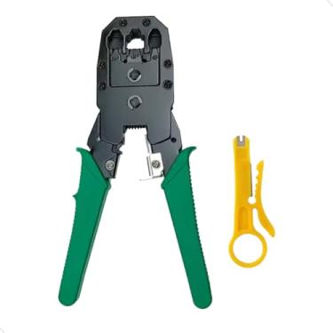 Imagem de Alicate Crimpador E Desencapador Cabo De Rede Rj45 Rj11 Descascador Cat5 Cat6 Mundo Compras