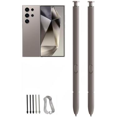 Imagem de 2 canetas de substituição para Galaxy S24 Ultra para Samsung Galaxy S24 Ultra 5G Touch Stylus, caneta Galaxy S24 S sem pontas/pontas de substituição Bluetooth (cinza)