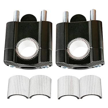 Imagem de Riloer Elevadores universais de guidão de motocicleta preto, adequado para 7/20.3 cm 22 mm/11/20.3 cm 28 mm Braçadeira de barras duráveis de liga de alumínio, braçadeira de guidão de motocicleta de 28