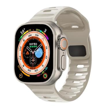 Imagem de Pulseira de Silicone Mariner Para Apple Watch 42mm 44mm 45mm Ultra 1 e 2 de 49mm (Starlight)