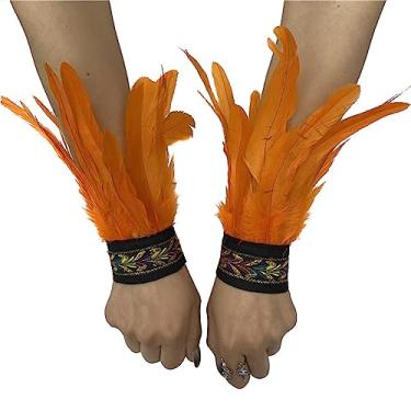 Imagem de Pulseiras de penas, 1 par de algemas de pulso de penas, pulseiras de tapa de penas, decoração de pulseira, fantasia, festa à fantasia/437