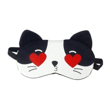 Imagem de Máscara De Dormir Tapa Olhos Com Gel Gato Preto Coração