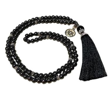 Imagem de Japamala Hematita 108 Contas Pedras Colar Meditação Mantras