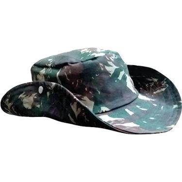Imagem de Chapéu Australiano Verde Camuflado Pinotty Camping Pesca Poliéster