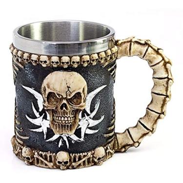 Imagem de Caneca Resina - Caveira Preta, Personalizada, Brasfoot