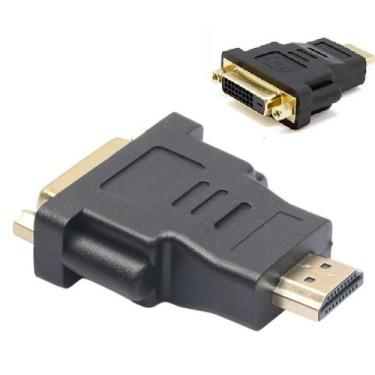 Imagem de Adaptador Dvi-D Dual Link Femea X Hdmi Macho - Preto - DEX