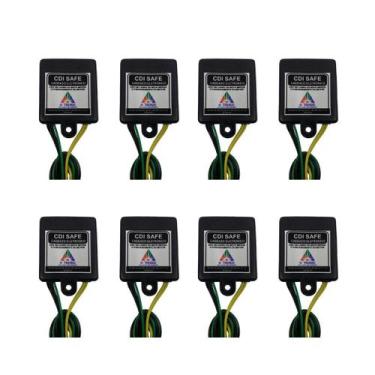 Imagem de Kit 8 Bloqueador Veicular Automotivo Antifurto Corta Corrente Carro Mo