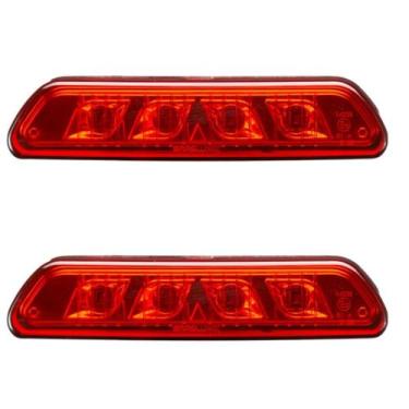 Imagem de Kit 2 Lanterna Vigia Traseira Ônibus Neobus New Road 4 LED RUBI 24V - 