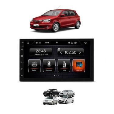 Imagem de Kit Multimidia Etios Corolla Hilux 7 Pol Carplay AndroidAuto USB Bt FM