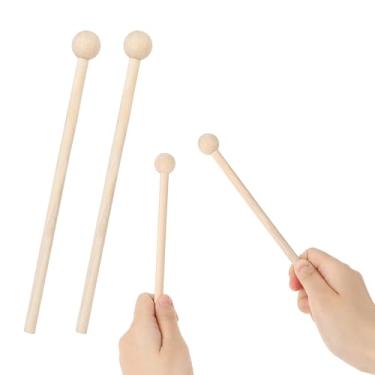 Imagem de 2 peças de baquetas de madeira de percussão para xilofone tambor mallet xilofone marretas de xilofone baquetas Glockenspiel para sinos de bateria de xilofone