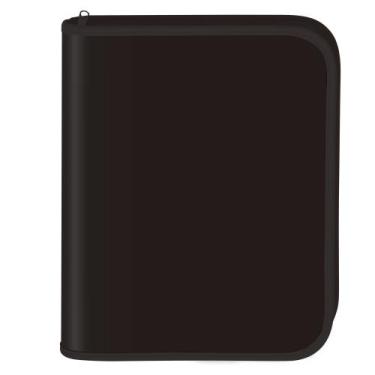 Imagem de Fichário Universitário Com Zíper All Black 48 Folhas Dac, Preto