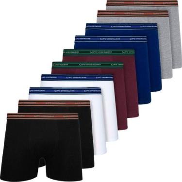 Imagem de Kit 10 Cuecas Lupo Original Boxer Em Algodão Box Masculina Cotton Adul