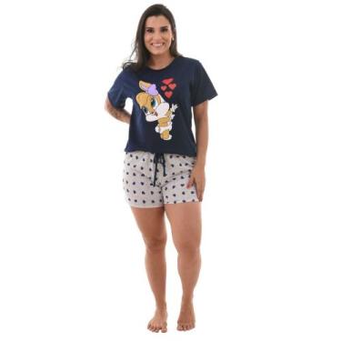 Imagem de Pijama Feminino com Manga Confortável Shortdoll Verão - Prikéta Pijama