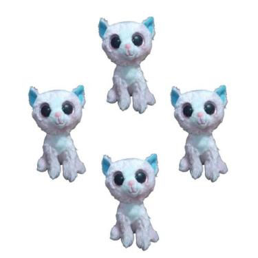 Imagem de Kit C/4x Brinquedo de Pelúcia Gato Rosa - Ty Rara
