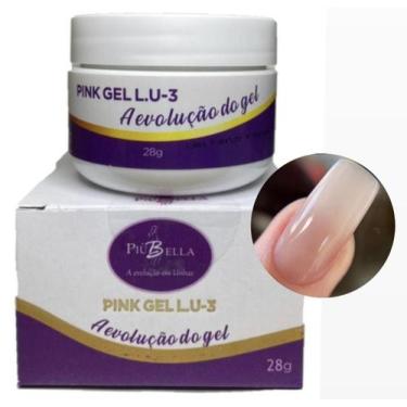 Imagem de Pink Gel Lu3 Piu Bella - 28Gr, Pink, Capa, Vidro, Gel