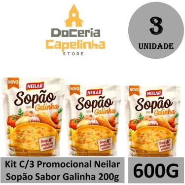 Imagem de Kit C/3 Promocional Neilar Sopão Sabor Galinha 200g