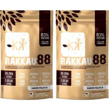 Imagem de Kit 2 Rakkau 88 Paçoca Rakkau 907g - Vegano - Proteína Arroz