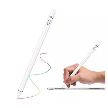 Imagem de Caneta Touch Recarregável Ponta FinaPara Tablet e Celular - Tomate