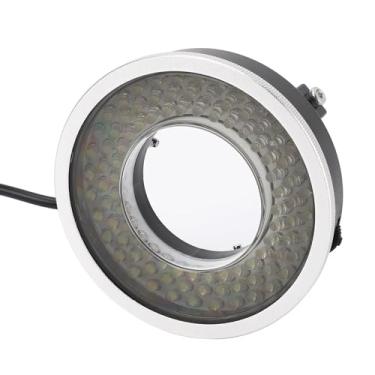 Imagem de Lâmpada Circular de Microscópio, 96 Contas de LED Angulares de Alto Brilho Luz LED Polarizada para Microscópio Iluminadores Anti-reflexo Fonte de Luz para Câmera Digital Industrial