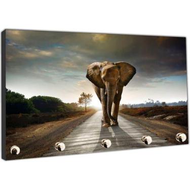 Imagem de Porta Chaves Animais Elefante Organizador Chaveiro - Vital Quadros