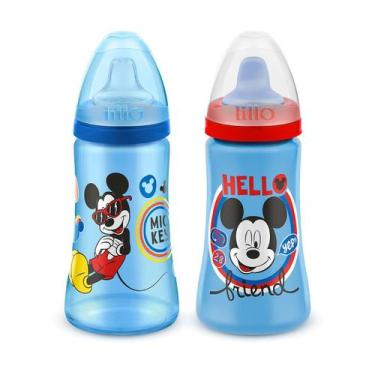 Imagem de Kit 2 Copos Colors Bico De Silicone Disney Mickey Azul Lillo, Colorido