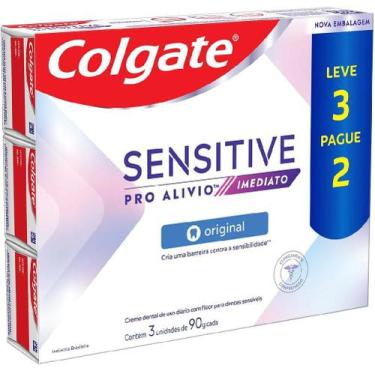 Imagem de Kit 3 Creme Dental Colgate Sensitiva Pro Alivio Imediato 90g