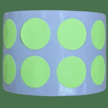 Imagem de Etiqueta Adesiva Bolinha Colorida Amarelo Fluorescente 15Mm