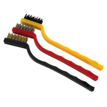 Imagem de Kit escovinhas multiuso 3 peças - bazar do saara