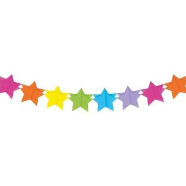 Imagem de Faixa Decorativa - Estrela 3D - Colorido - 3,60 m - 1 unidade - Cromus