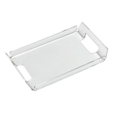 Imagem de Bandeja Acrílica Transparente Hara Alça Lateral 42x20 cm