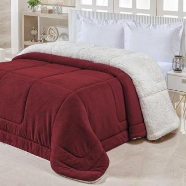 Imagem de Coberdrom Casal Queen Size Pele de Carneiro Sherpa Edredom com Mantinh