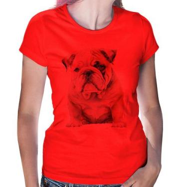 Imagem de Baby Look Bulldog-Inglês - Foca na Moda, Vermelho, GG