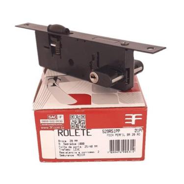 Imagem de Fechadura 3f 529r51 rolete pivotante preto porta alum ferro