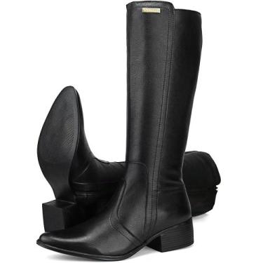 Imagem de Bota Feminina Cano Alto Texana Moda Feminina Montaria Conforto - Miuzz