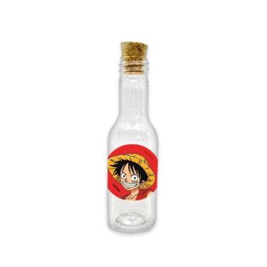 Imagem de Garrafinha de Plástico 50ml com Tampa Rolha - Festa One Piece - 10 uni