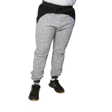 Imagem de Calça Moletom Cinza com Detalhe em Preto - New Look Store, M