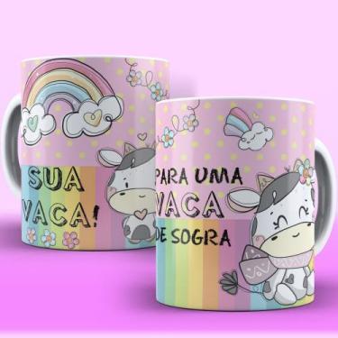 Imagem de Caneca Xícara Personalizada Para Uma Vaca De Sogra Engraçada Porcelana