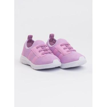 Imagem de Tênis Infantil Molekada Lilás Esportivo Listrado, 32