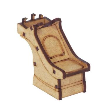 Imagem de Miniatura de MDF Woodplan Cadeira Lavatório 6x3x7cm A100 - MAD. WOODPL