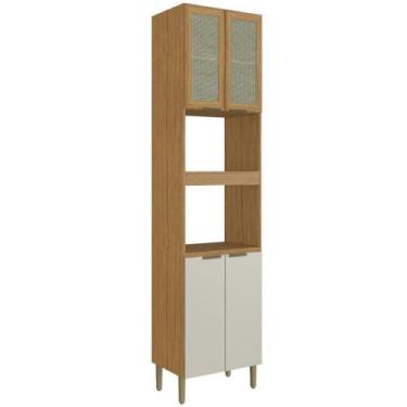 Imagem de Kit Forno E Microondas Decibal CO14401 Montenegro 70cm 4 Portas, NATUR