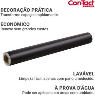 Imagem de Contact Liso 45CM X 10M Brilho Preto