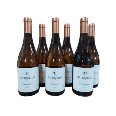 Imagem de kit Vinho Branco Seco Fino Reserva Chardonnay 2020 Battistello/safra h