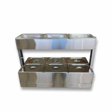Imagem de Buffet Misto Quente e Frio 9 Cubas 1/2 65mm ZPBFR09 - ZEPPER, 220V