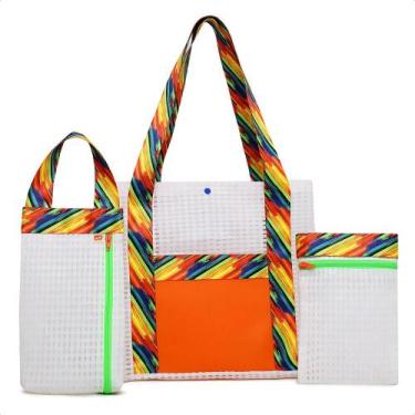 Imagem de Kit Bolsa de Praia Feminina Conjunto Bolsa com Necessaire - Bless Aces